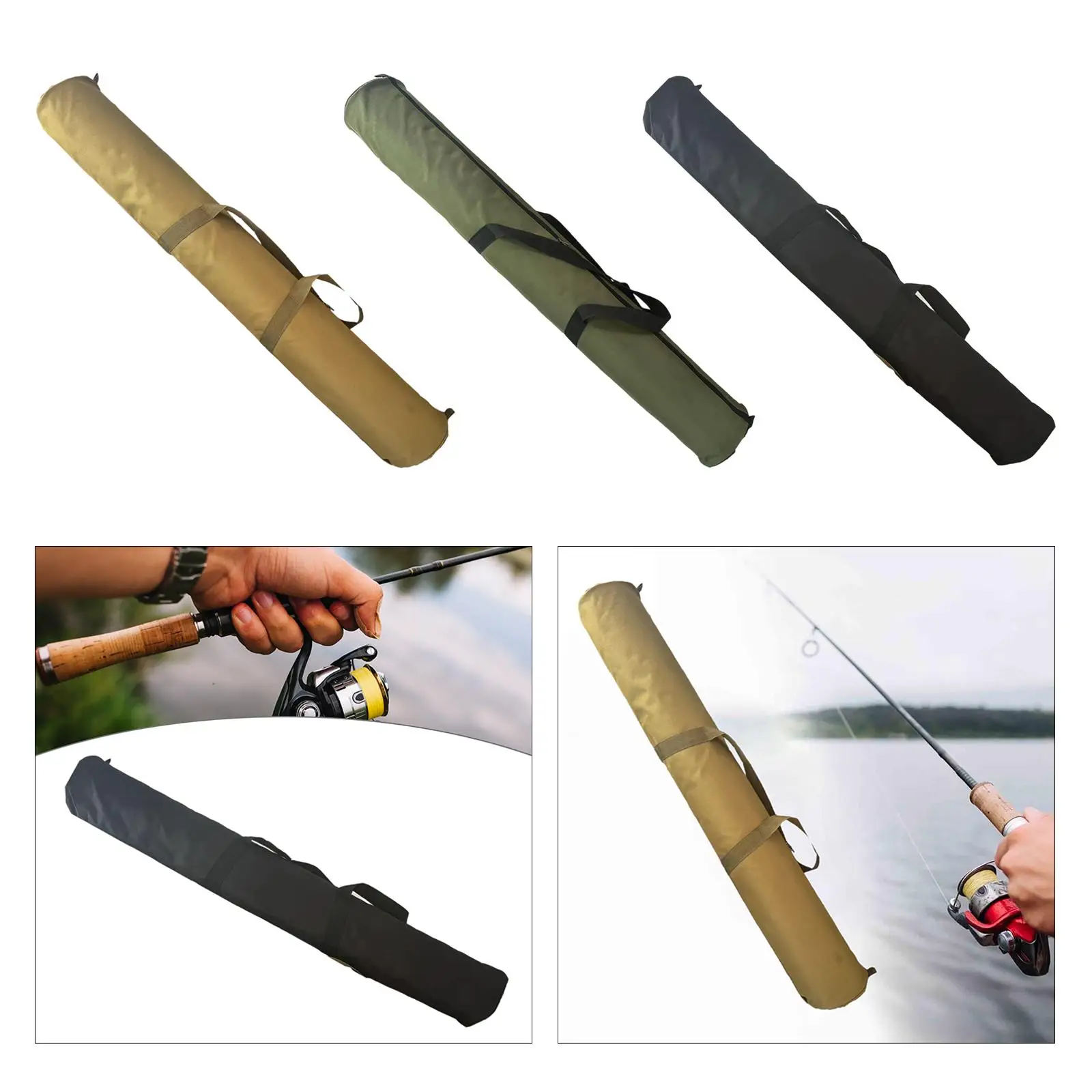 Fishing Rod Bag Gifts for Men Canopy Pole Storage Bag Rod Holder Camping Pouch for Traveling Hiking Outdoor Camping Backpacking