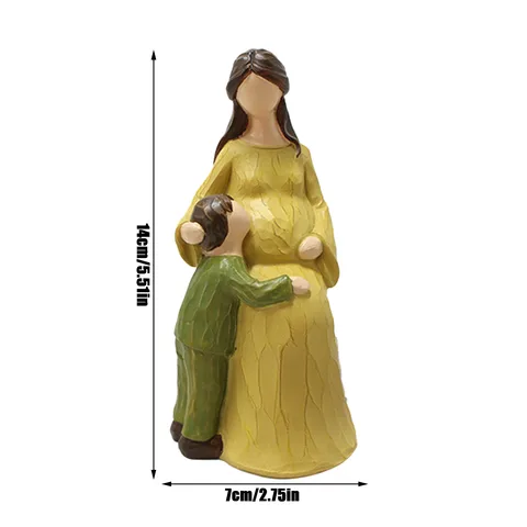 Day Mother And Son Statue Ornament Resin Ornament Craft Birthday Gifts Desktop Decoration Model Miniatures Resin Crafts