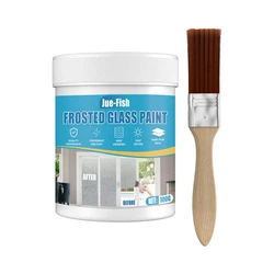 Premium Frosted Glass Paint with Brush - Matte Hazy Finish for Window and Door Privacy (Brush)