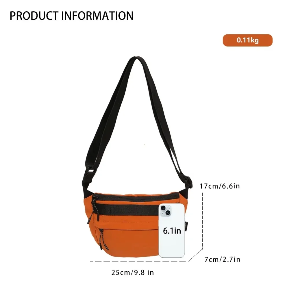 Sling Bag for Cycling & Commuting, Lightweight Large Capacity Travel Shoulder Bag, Unisex Sports Waist Pack Casual Outdoor