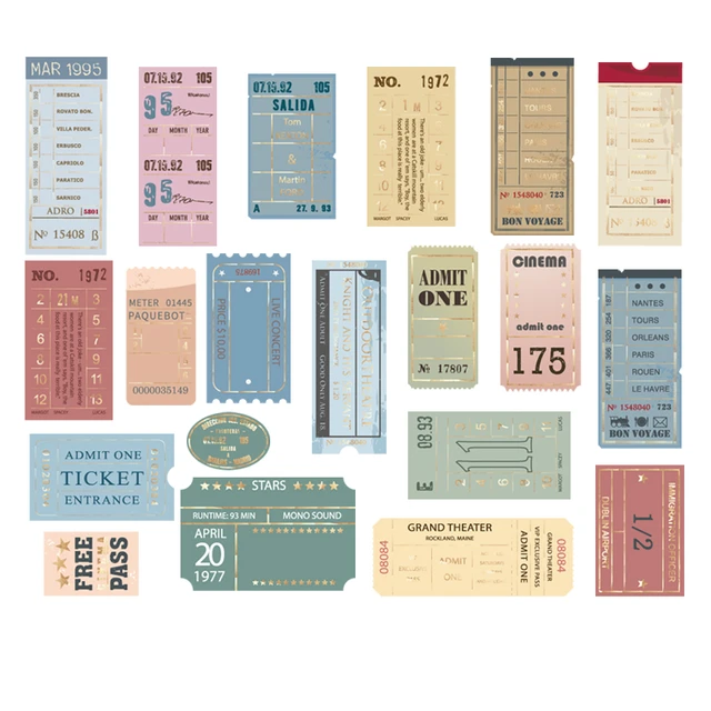 Mr.paper 4Pcs/pack Gold Stamping Vintage Retro Stamp Travel Plant Creative Stickers Deco Stationery Stickers D