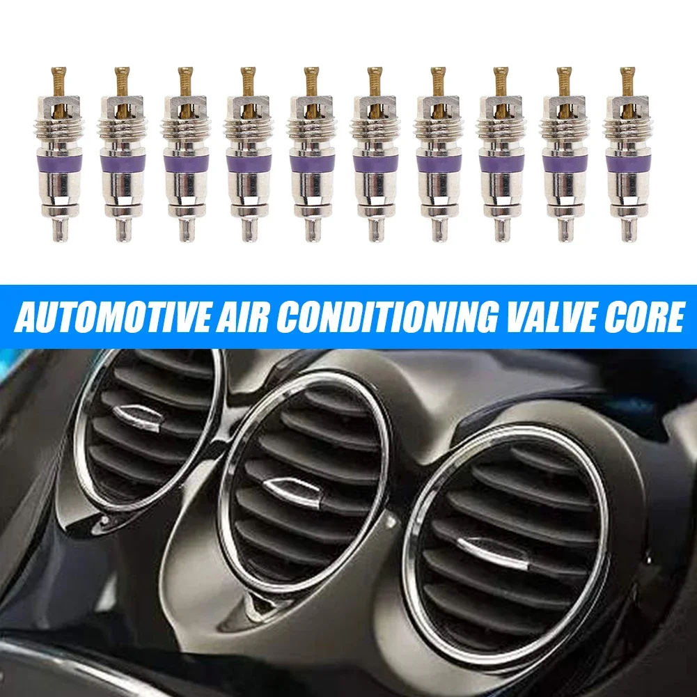 Automobile Exterior Repair Components 10pcs/lot Universal Copper Valve Cores for R134a Car A/C Air Conditioning Valves