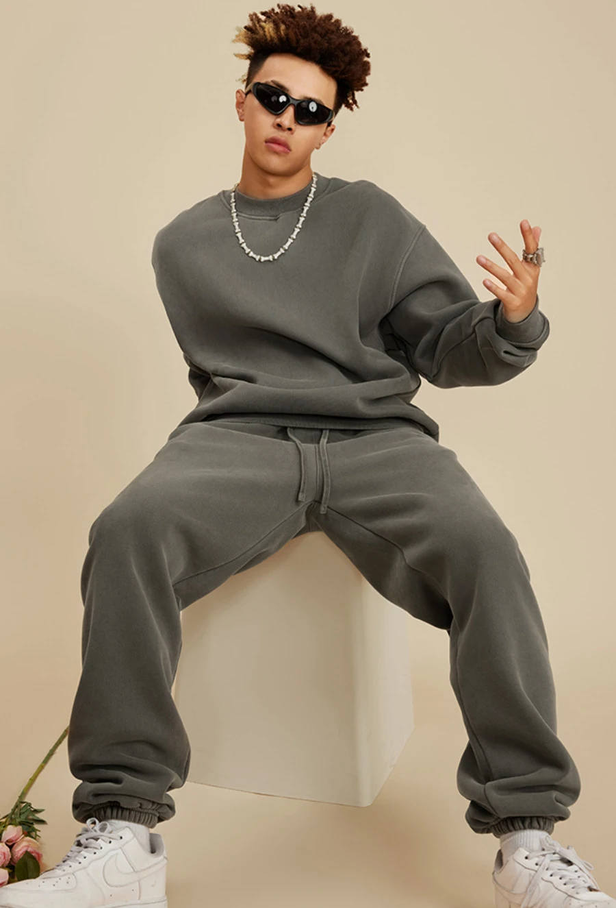 Bornladies VelvetThicken Women Cotton Sweatshirt  Autumn Winter Oversized Hooded Pullovers Female Loose Warm Sports Jackets