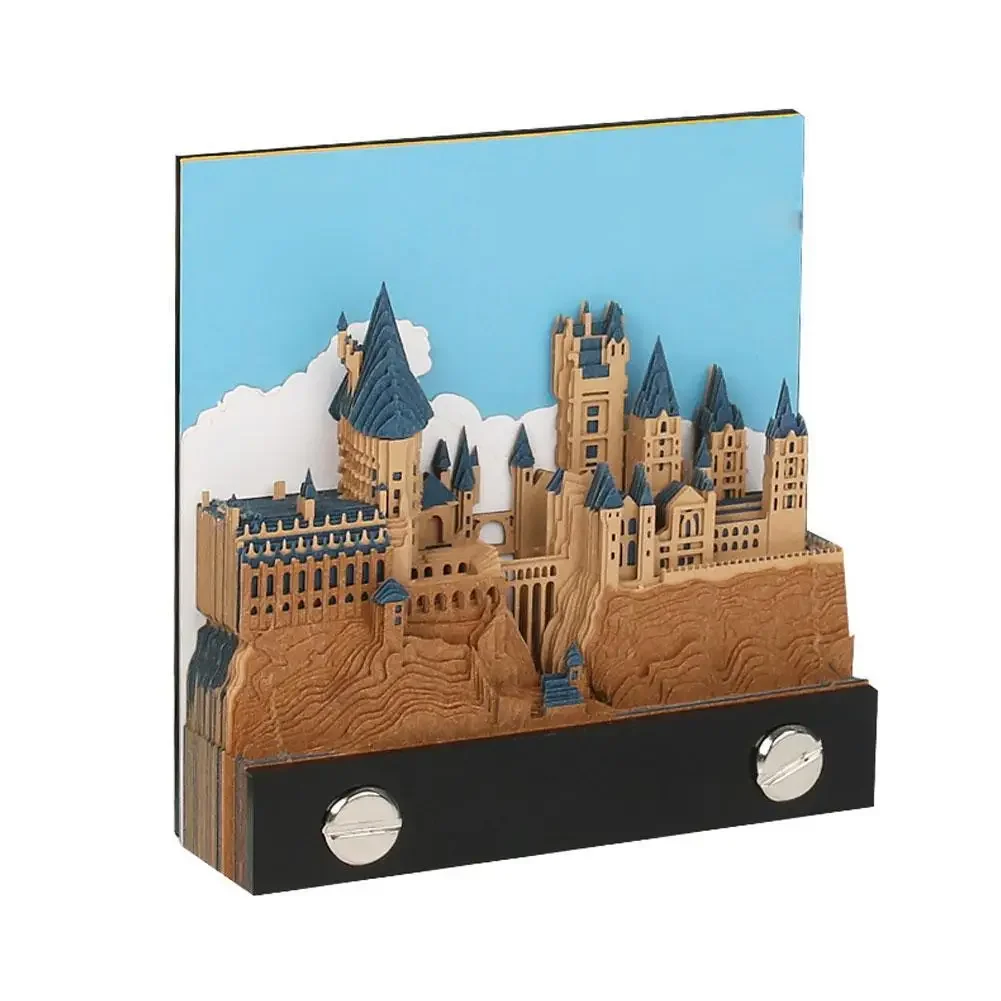 

Note Gift 2024 Stationery Novelty Accessories Castle Light Notepad Block Hary With Design Pad Memo Calendar Paper Magic Notes