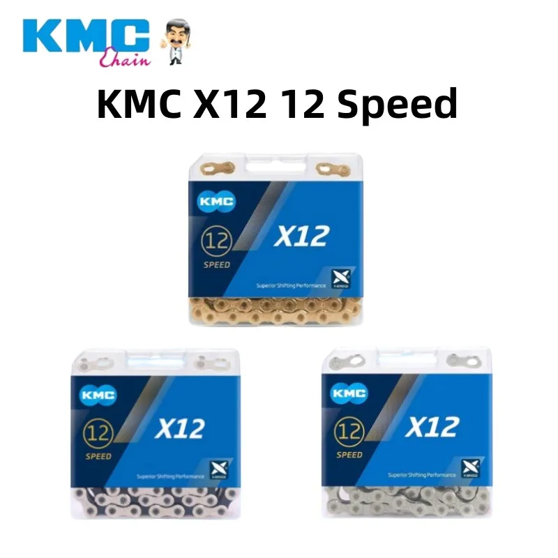 

KMC X12 12 Speed MTB/Road Bike Chains 126L 12 Speed Bicycle Chain with Quick-Link Mountain 12V Chain For SH SRAM