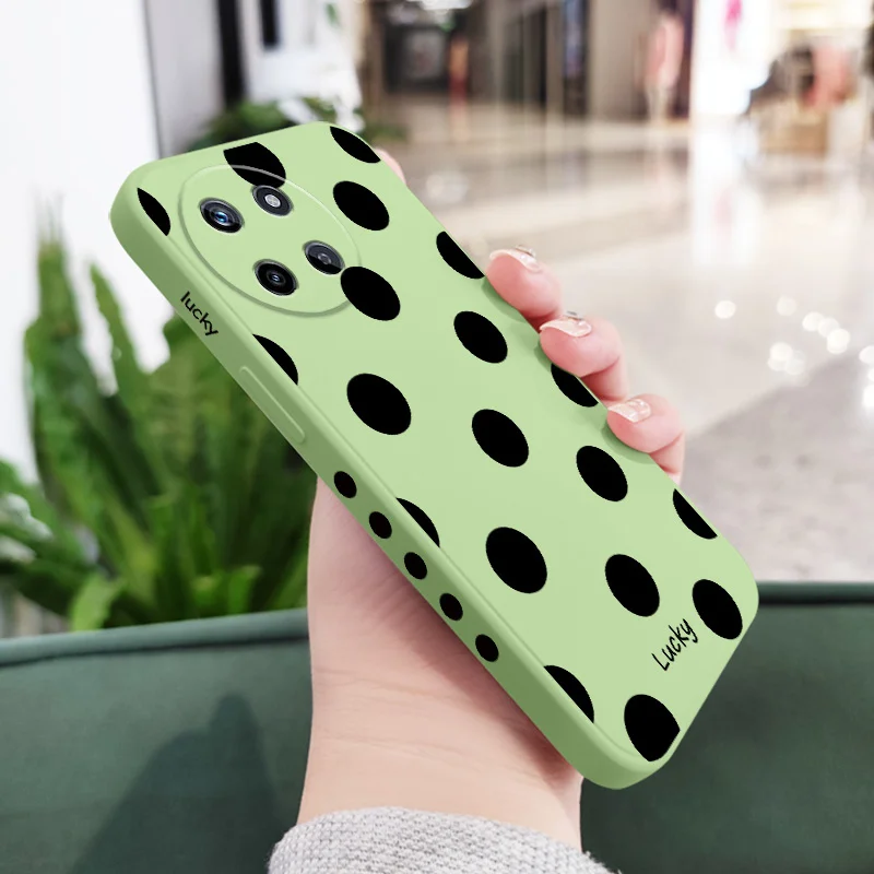 French Polka Dots Liquid Silicone Phone Case