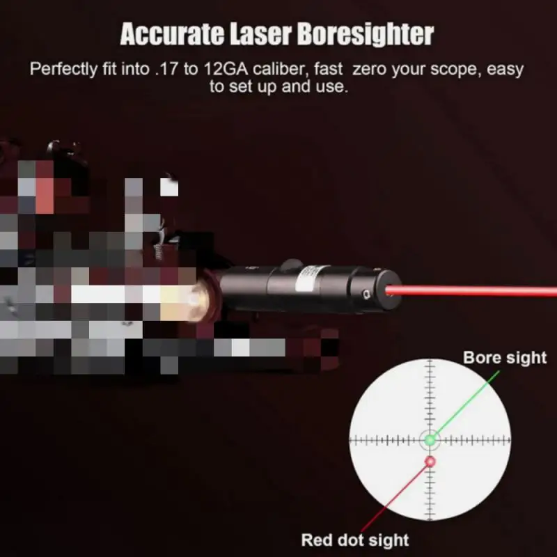 Laser Bore Sight Kit.177 .22 Caliber To 12GA Laser Pointer Collimator Universal Boresighter Battery Included