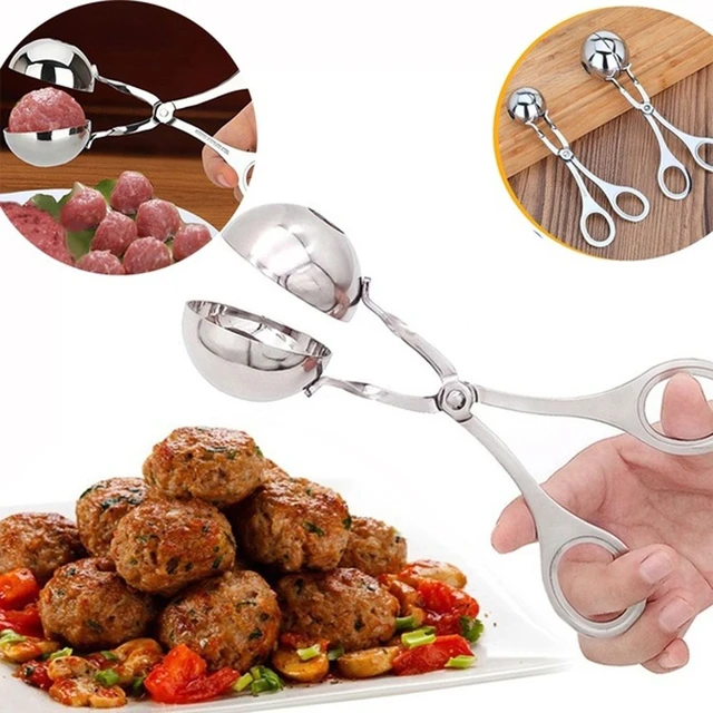 Molde de croquetas de cocina DIY, Clip de bola de pescado, fabricante de  albóndigas de acero inoxidable, cuchara de bola de carne, nuevo - AliExpress