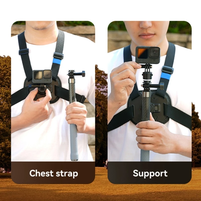 

Detachable Soft Linings Chest Mount Convenient and Flexible Use Chest Straps Mount Harness for POCKET 3 Cameras