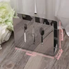 Stainless Steel Napkin Rack Box Tissue Holder Cutlery Floral Hollow-Out Design 1
