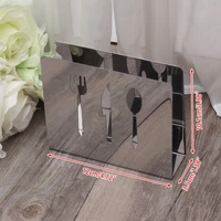 Stainless Steel Napkin Rack Box Tissue Holder Cutlery Floral Hollow-Out Design 1