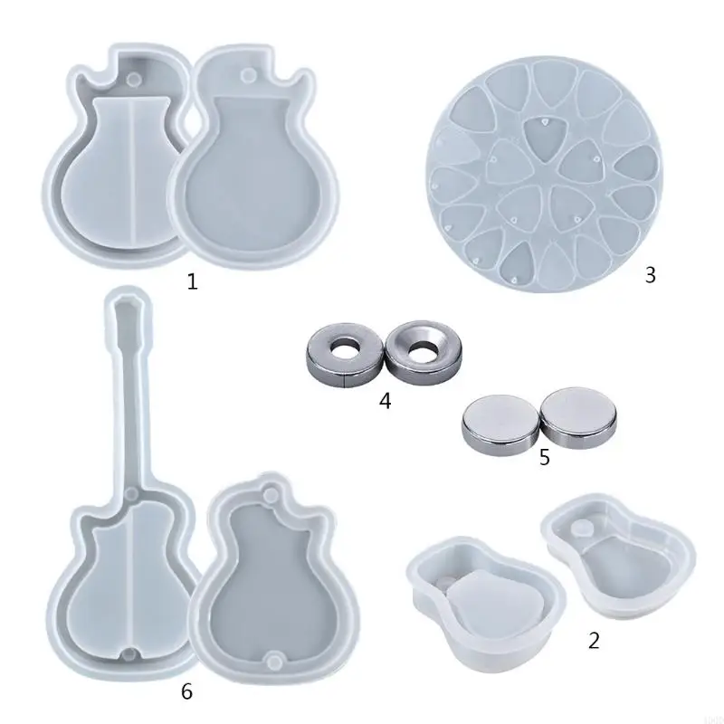 400D for Triangle Guitar Pick Resin Mould Silicone Guitar Pick Box Mould Resin Casting Epoxy Music Accessories Pendant