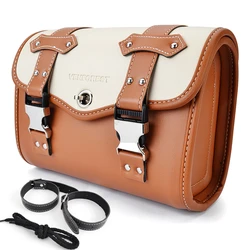 Waterproof Retro PU Motorcycle Saddlebag: Large Capacity Travel & Tool Bag (Style 2)