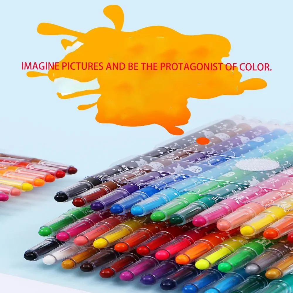 New Rabbit Rotating Crayon Children's Kindergarten Painting Brush Brush Multi-color Set