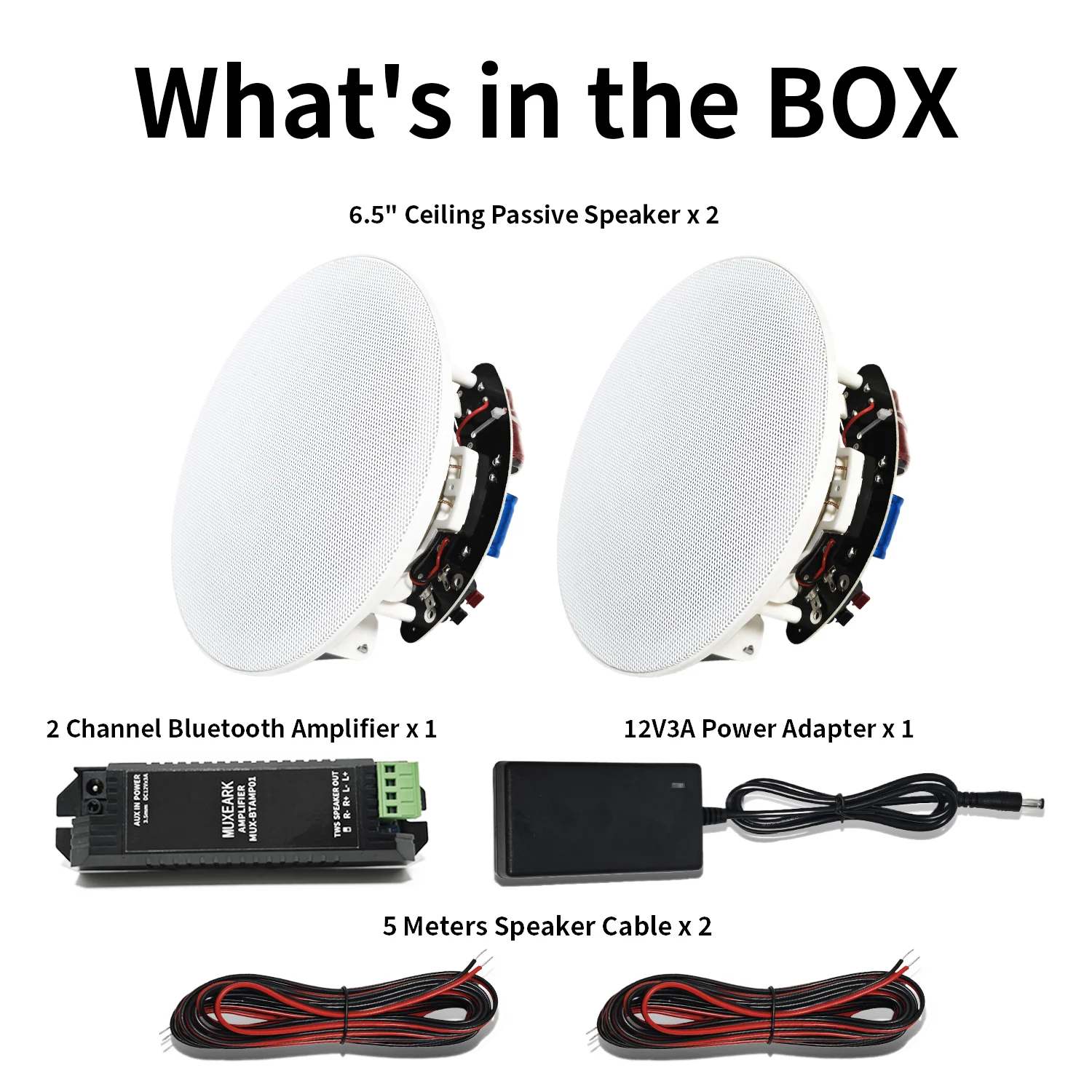 MUXEARK 300 واط 2 قطعة 6.5 ''فلوش جبل بلوتوث مكبرا...