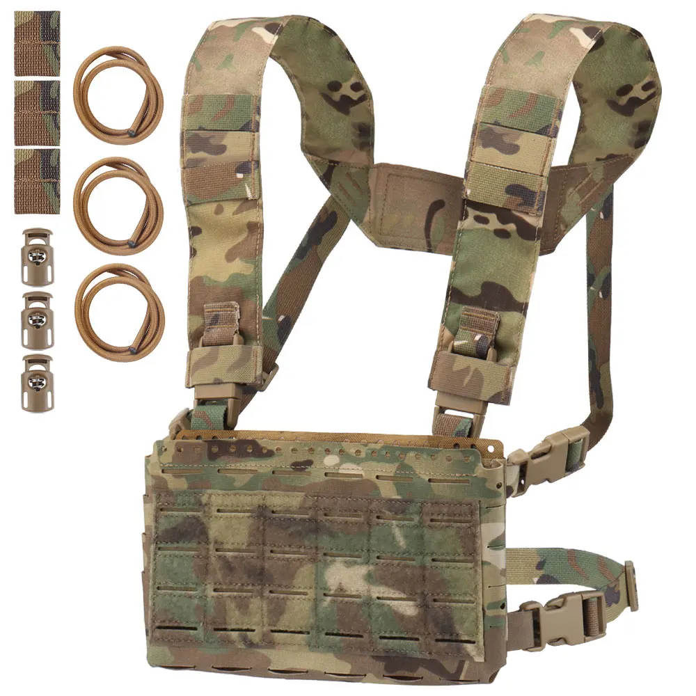 

Tactical Pouches Chest Pack Modular with Triple Magazine Insert, Molle Chest Rig Carrier