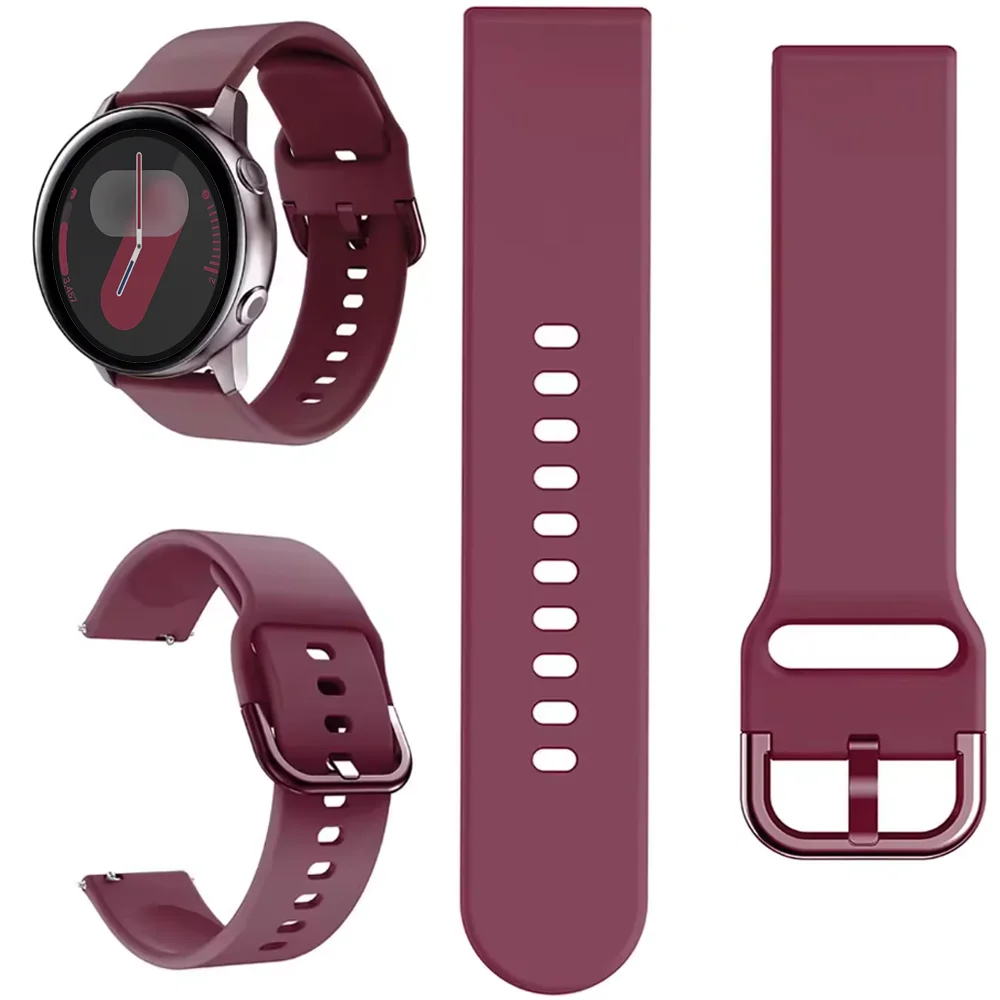 20 mm 22 mm Silikonarmband für Samsung Galaxy Watch 7/6/5/4 44 mm 40 mm Active 2 Armband für Huawei Watch GT5/Amazfit Bip Band
