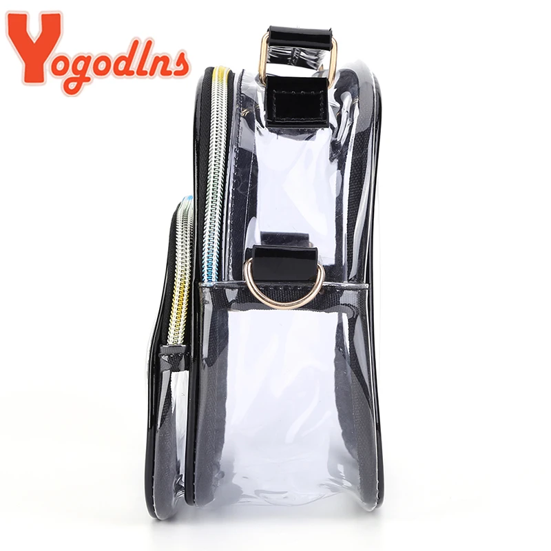 Transparent PVC Ladies Handbags Stadium Approved Women Clear Bag See Through Fashion Waterproof Casual