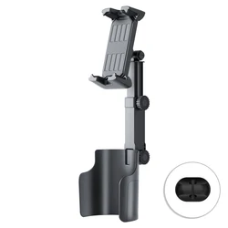 Universal Adjustable Car Phone Mount for Cup Holders - 360° Rotation for All Smartphones and Phablets (Black)