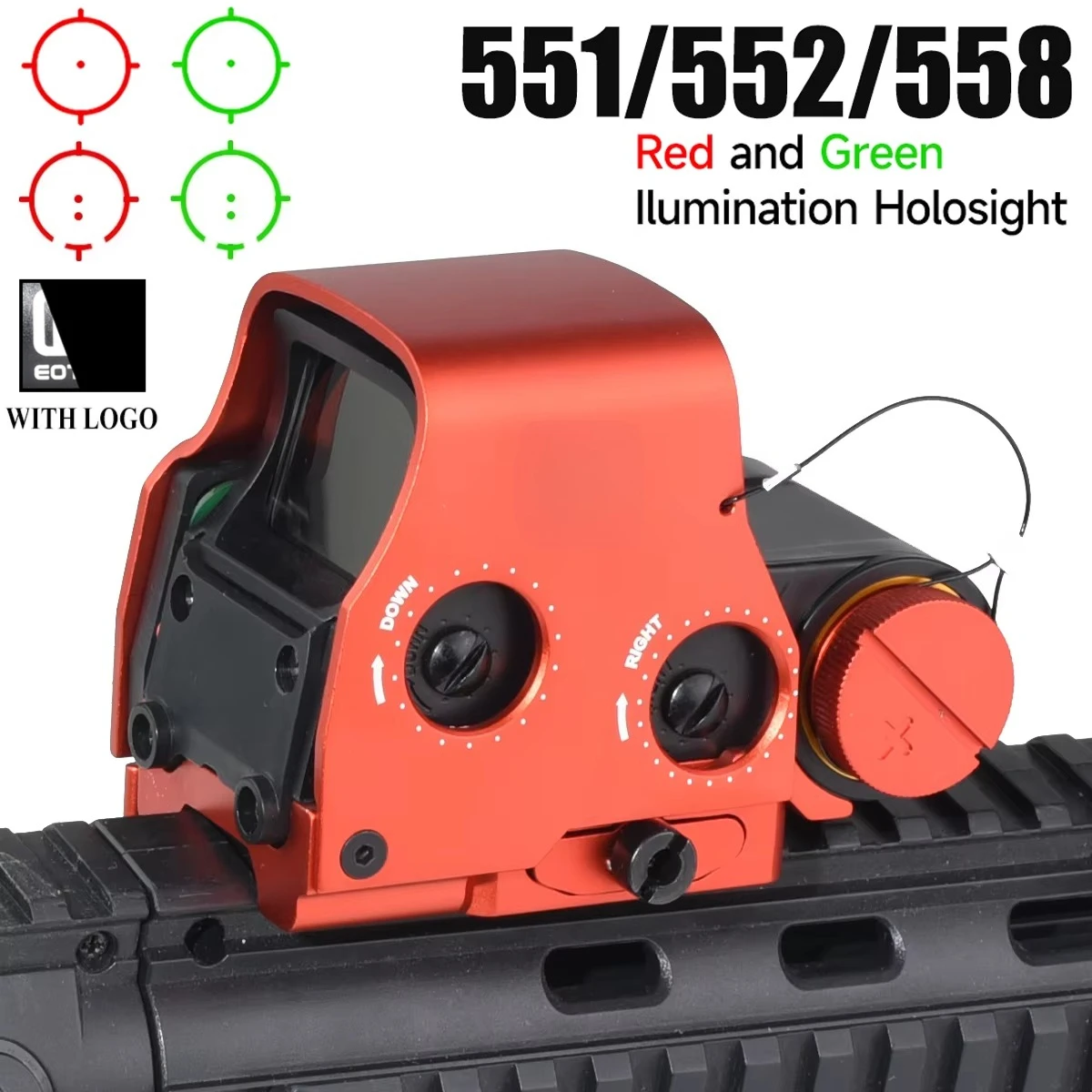 558 Eot*ch Red Dot Sight 551 552 Holographic Reflex Dot Optics Scope Sniper Hunting Airsoft Equipment Collimator Original