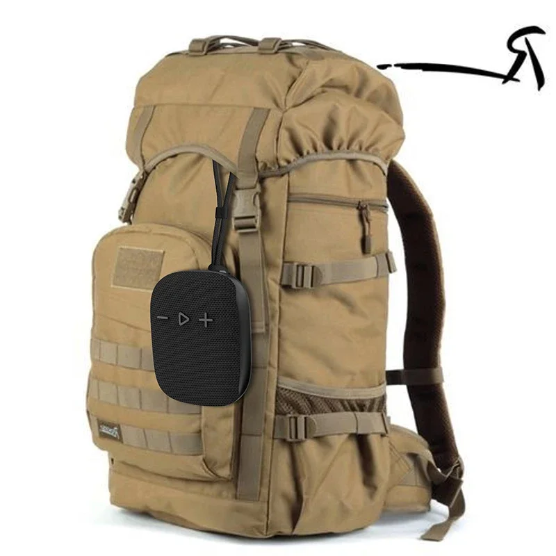 Rockmia EBS-027 Mini Bluetooth Wireless BT5.3 With Built-in Mic IPX4 Waterproof Shockproof Outdoor Backpack Bike Speaker_voghion.com