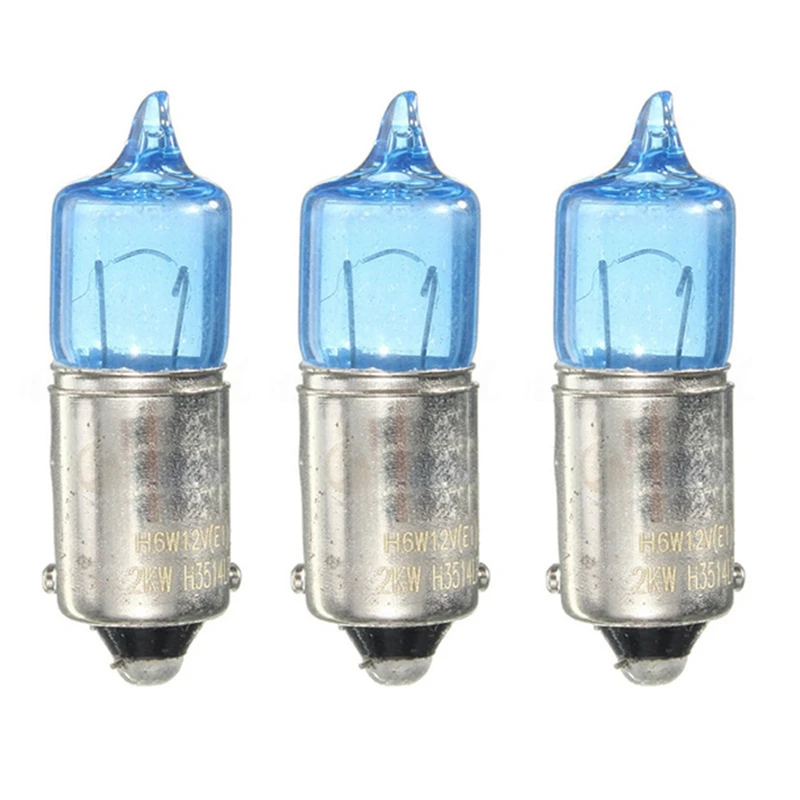 

6X H6W BAX9S 6W White Xenon Car Side Marker Parking Lamp 12V 5000K