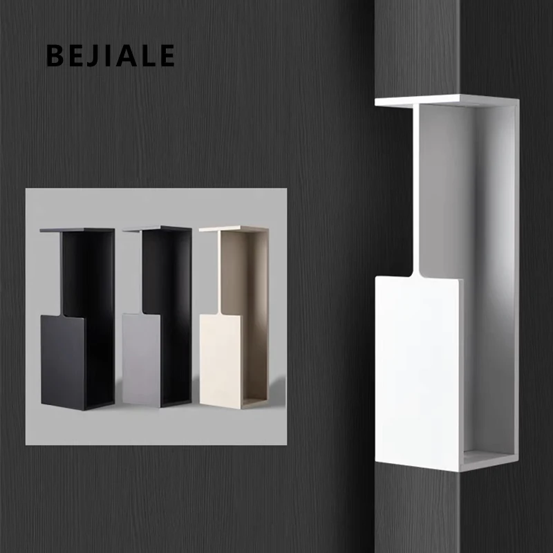 Pocket Door Embedded Sliding Door Sliding Side-mounted Invisible Pull Handle Aluminum Alloy Buckle Handle door handles