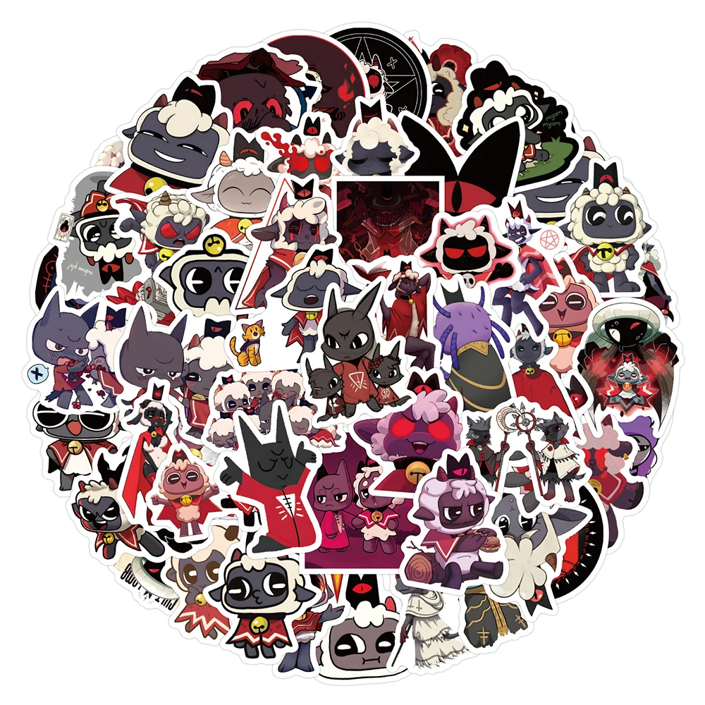 10/30/60/120PCS Game Cult of The Lamb Sticker Cartoon Funny Graffiti Decal Kids Toy Decorative Notebook Luggage Skateboard — view 3