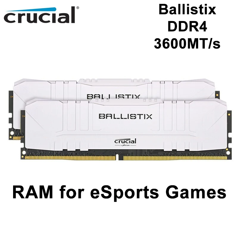 Ballistix White Ddr4 3600mhz 16g Ram Cl16 Dimm Pc Computer Memory Module 16gb Design For Esport Game - Rams AliExpress