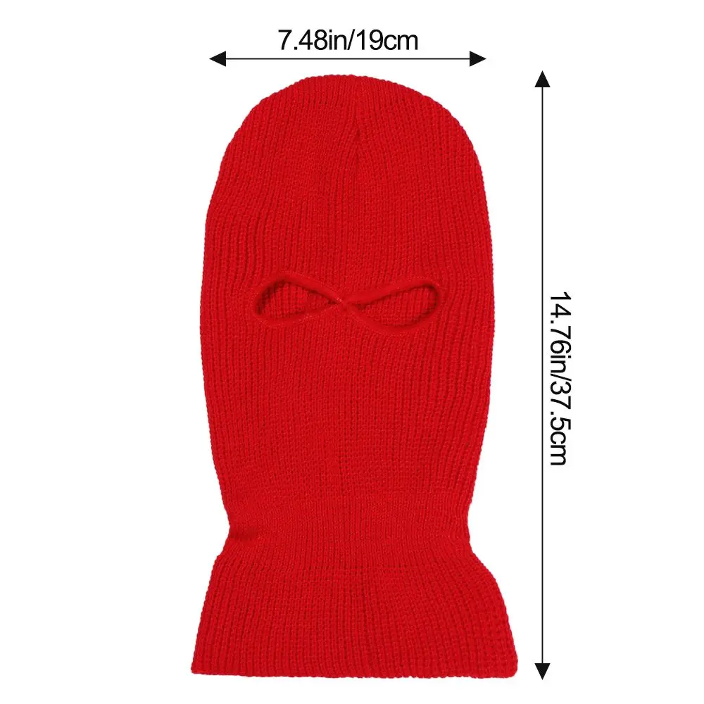 Neue Volle Gesicht Abdeckung Maske Zwei 2 Loch Balaclava Stricken Hut Armee Taktische CS Winter Ski Radfahren Maske Beanie Hut schal Warme Gesicht Masken – Detail 1