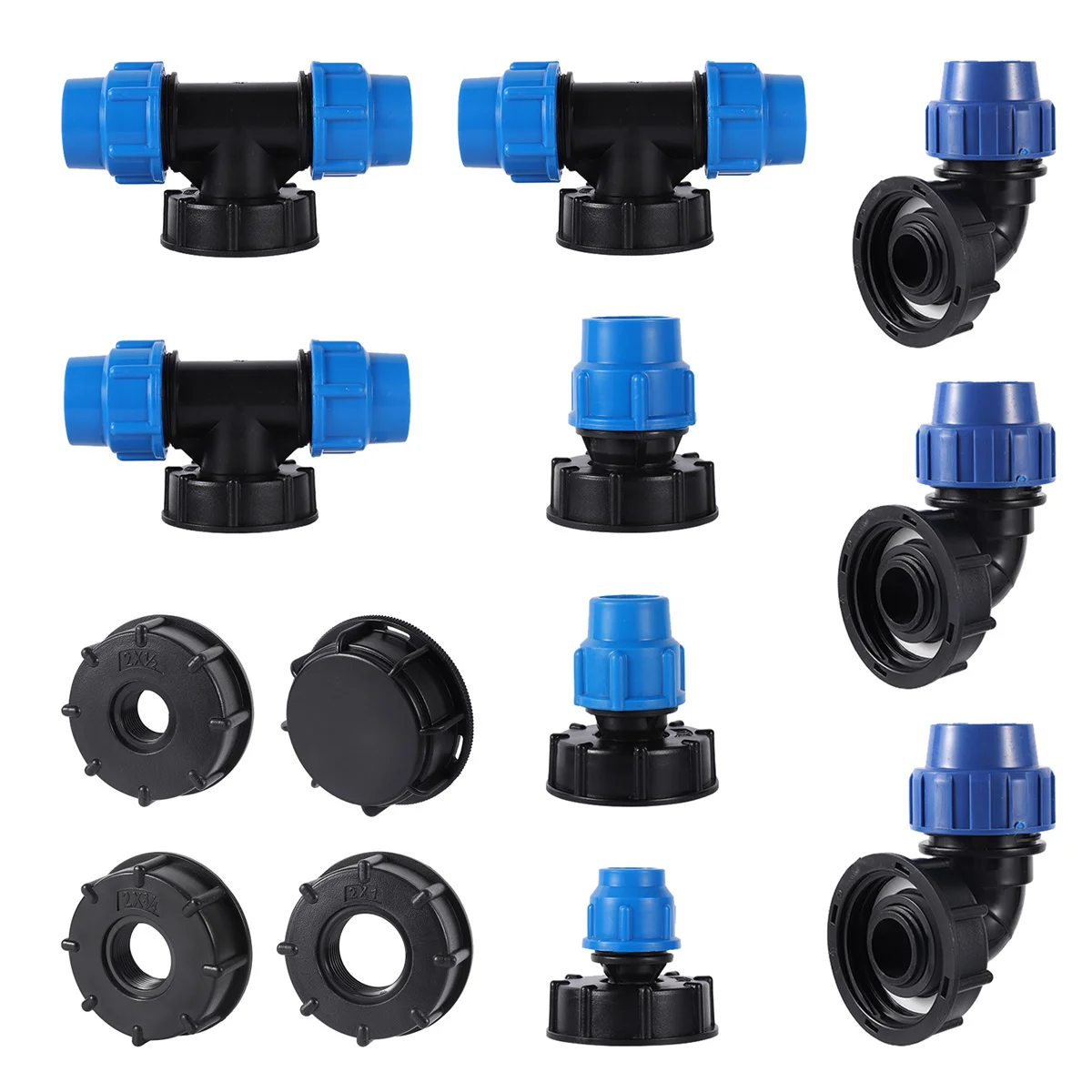 

IBC Water Tank Pipe Joint Outlet 20/25/32mm Elbow Straight Tee Reducing Connector Inlet S60mm Thread Garden Irrigation Adapter