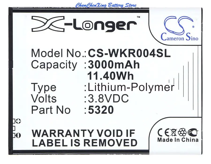 Cameron Sino 3000Mah Di Alta Qualità Batteria 5320, 5320B Per Wiko Ridge Fab, Cresta Fab 4G, Per Casper Via V6, Via V6X