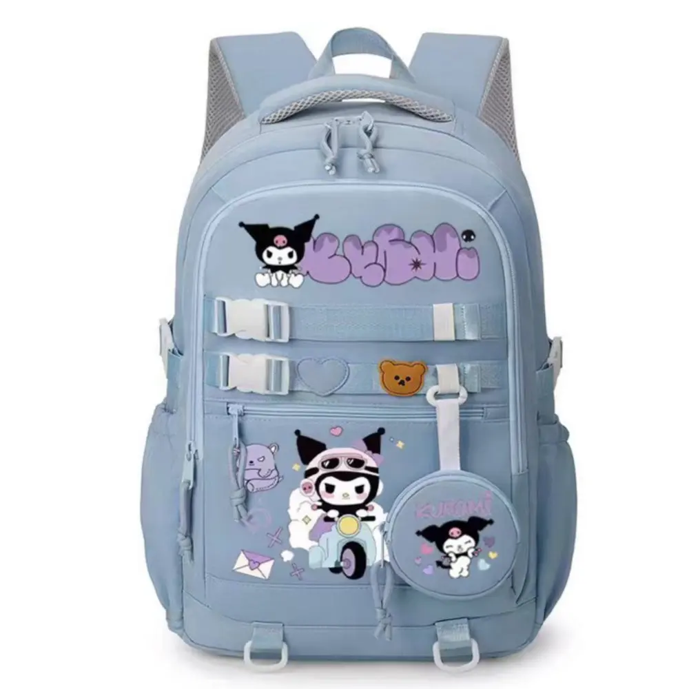 Kuromi Melody Large capacity Waterproof Backpack for School Kawaii Anime cosplay bag Travel Bag School Student Girl Gift 5
