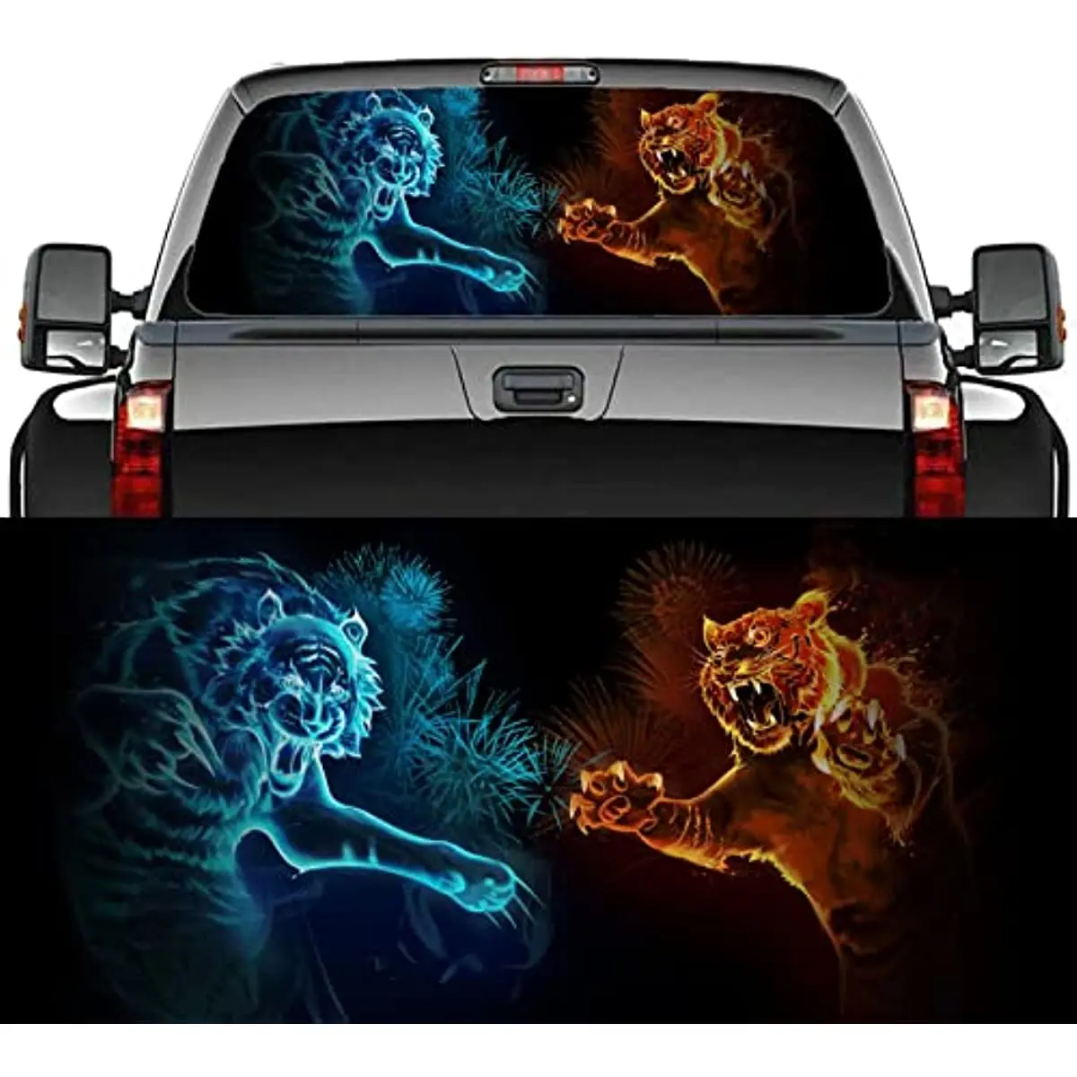 CUSENA Rear Window Truck Decal Sticker Tiger Car Window Graphic Decal