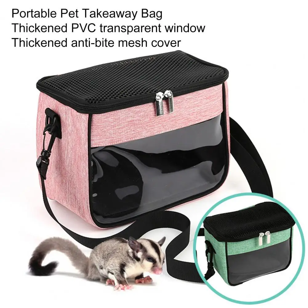 Pet Carrier Hamster Carrier Bag with Removable Liner Transparent Window For Hamster Sling Hedgehogs Chinchillas Ferrets Small Pet