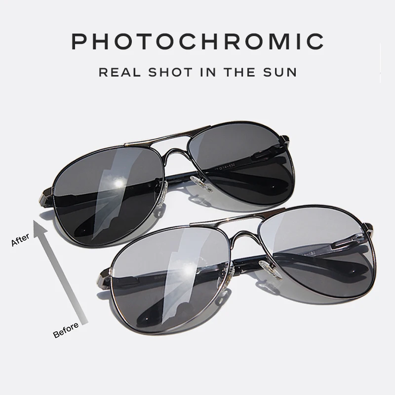 CAPONI Driving Photochromic High Quality Sunglasses Polarized Classic Brand Sun Glasses for Men oculos de sol masculino_voghion.com
