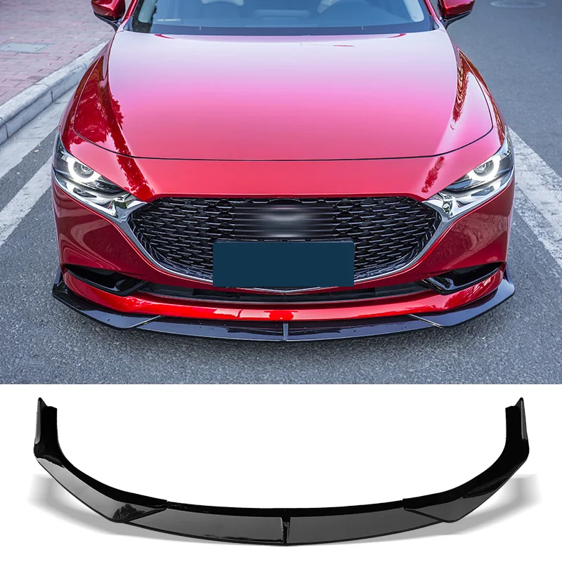 

Front Bumper Splitter Lip Diffuser Spoiler Body Kit Protector Plate Decorative Strip Shovel For Mazda 3 Sedan Axela 2019 2020