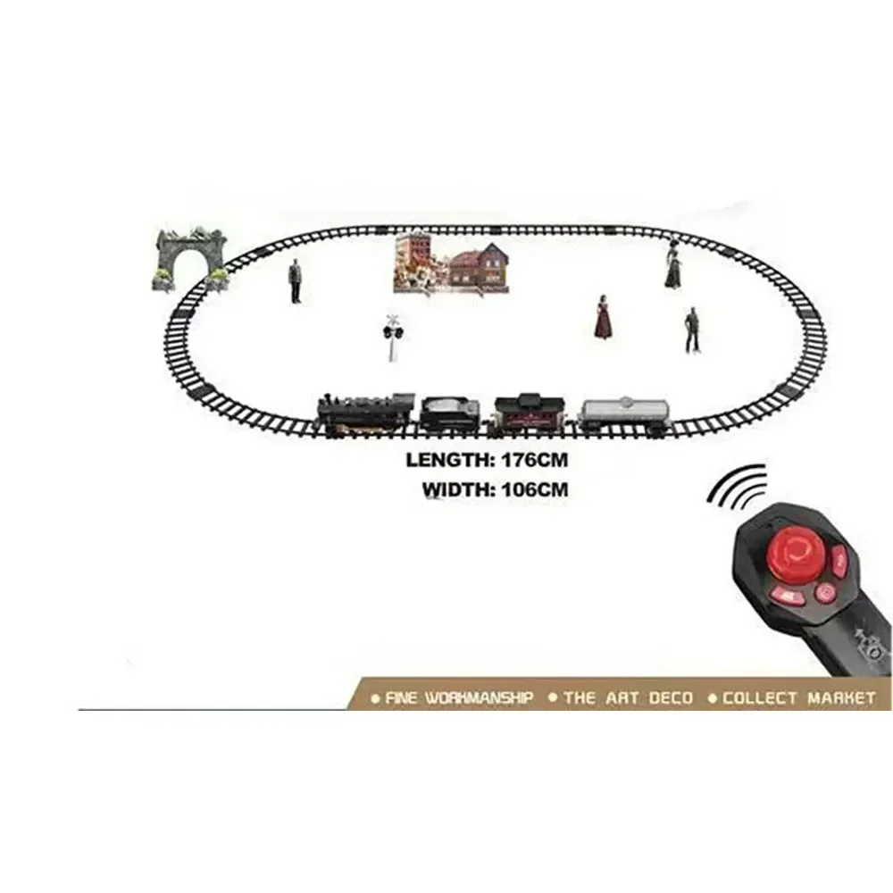 قطار محاكاة ريترو البخار التحكم عن بعد الكهربائية...