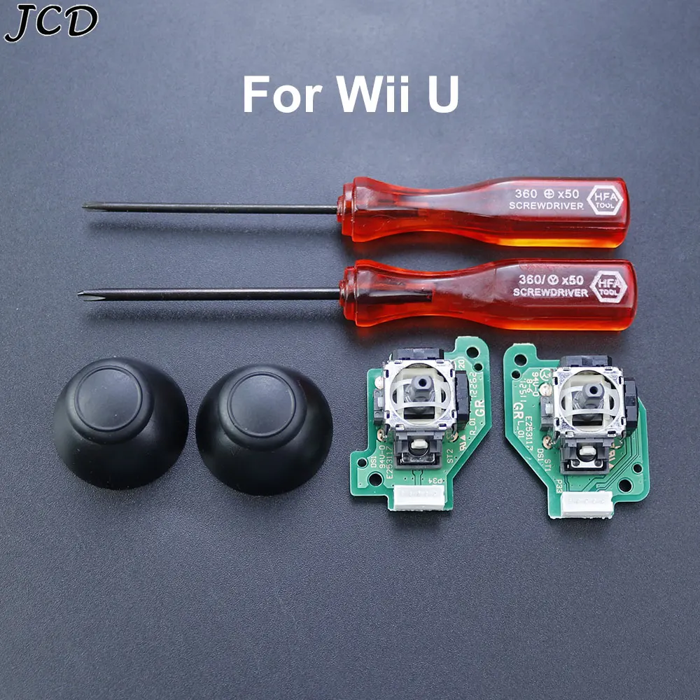 Jcd Modulo Sensore Joystick Analogico Sinistro Destro Con Scheda Pcb Per Controller Wii U Wiiu Thumb Stick Grip Caps Con Strumenti