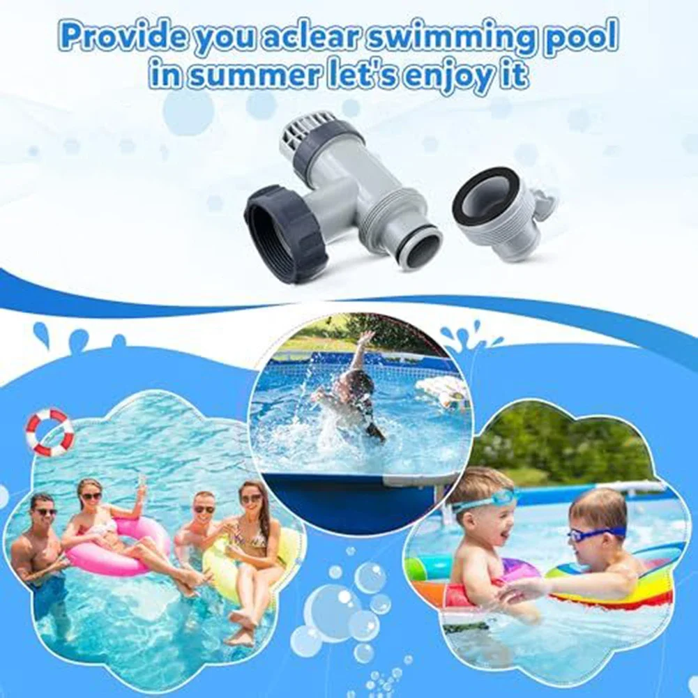 1SET Pool Plunger Valve plastic Type B Hose Adapter Replacement Ground swimming pool sand filter pump outdoor pool accessories