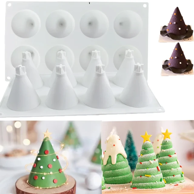 Cone Pastry Silicone Cake Chocolate Baking Pan Mold Christmas Tree  Halloween Witch Hat French Dessert Cake Baking Tools - AliExpress