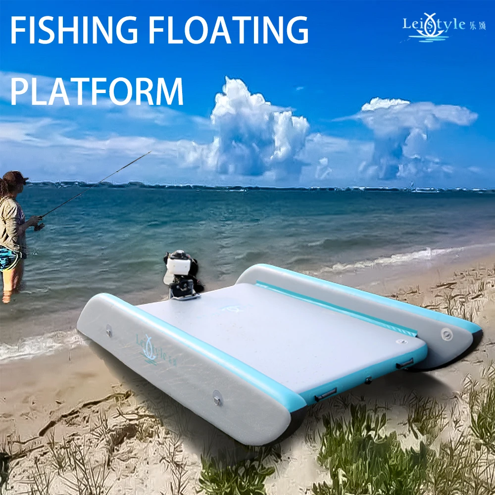 

Inflatable Floating Dock Ocean Portable Water Platform with None Slip Surface for Beach Pool Lake Fishing Swimming Boating