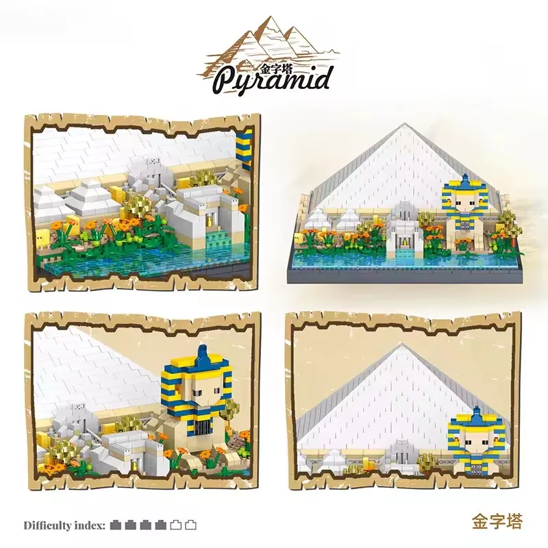 Lot De 10 Miniatures De Monuments Célèbres - Pyramide, Tour De Pise, Arc De Triomphe... - Pour Décoration, Diorama
