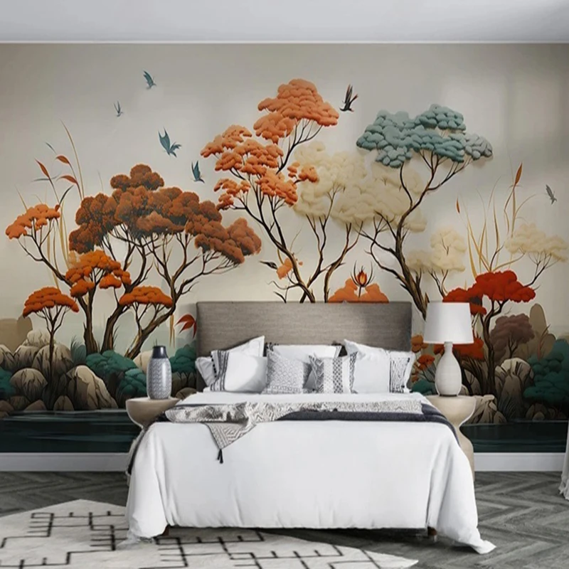 熱帯植物,風景,室内装飾,3D用のカスタムサイズの油絵壁画 - AliExpress 13