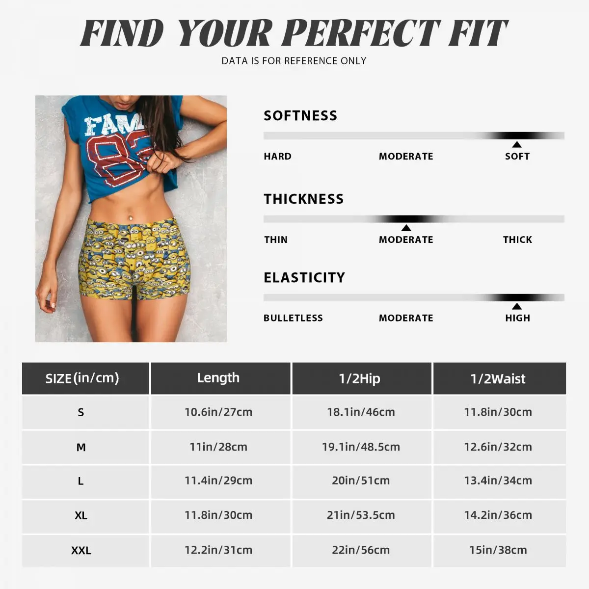 Minions Anime Workout Volleyball Biker Shorts Women's Cartoon Minion Gym Yoga Shorts