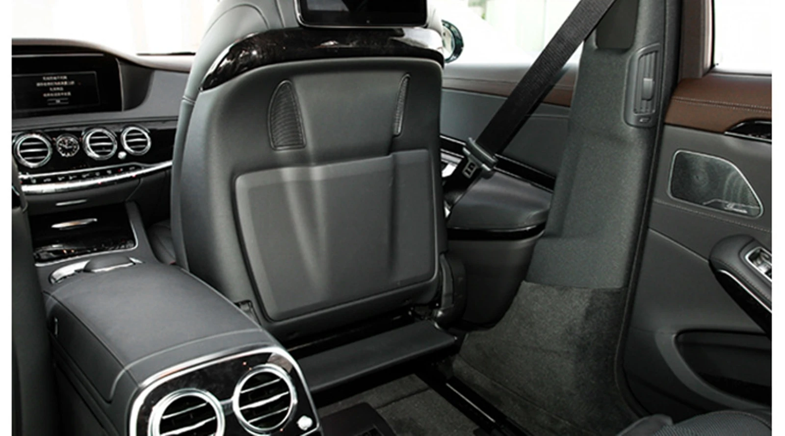 메르세데스 벤츠 S 클래스 S400 S320 W222 2014-2020 용 내부 뒷좌석 등받이 포켓 수납 패드 커버