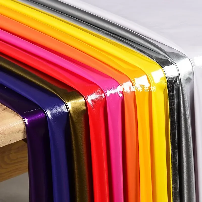 Premium Shiny Stretch Faux Leather Fabric by the Meter for Fashion Sewing & Design
