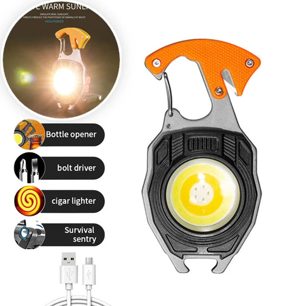 Multifunctional keychain light