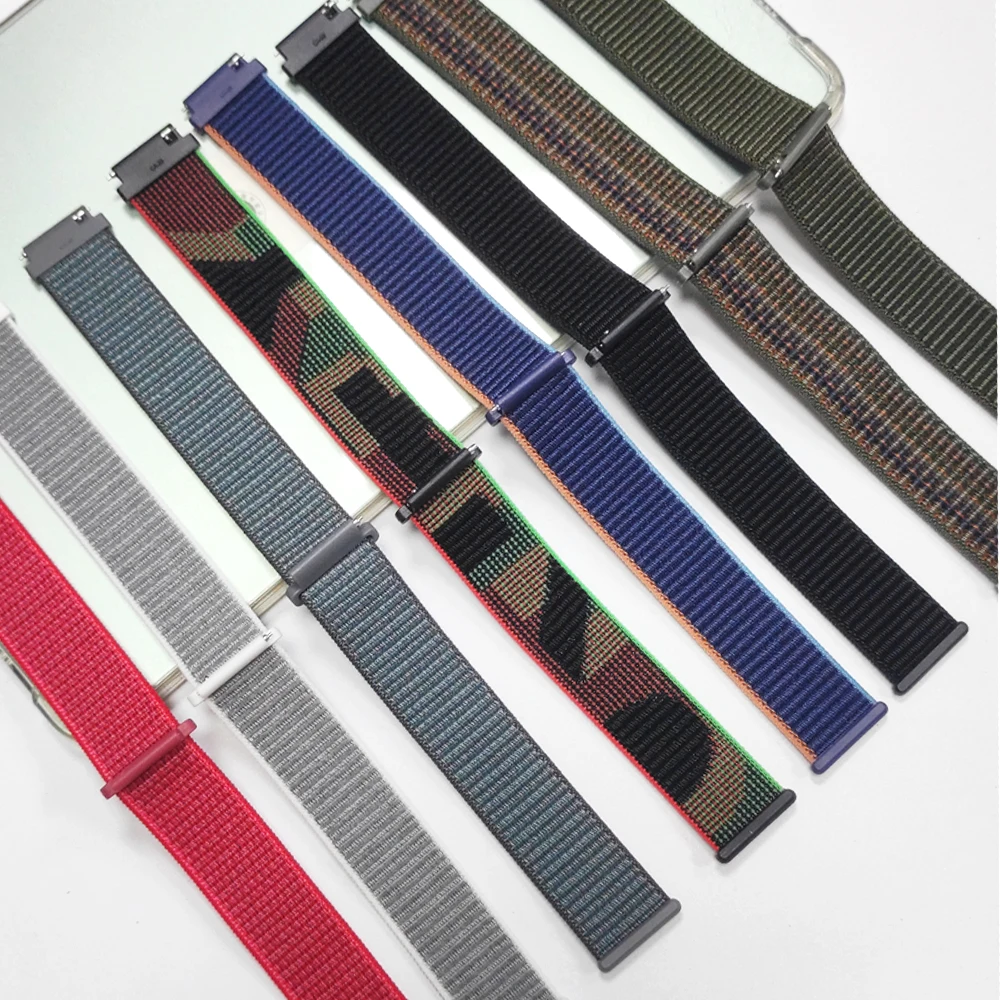 Nylon Sports Strap, Soft Wristband, 22/20mm