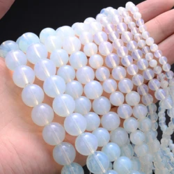 Elegant Natural Stone Bead Collection for Jewelry Crafting - Lava, Tiger Eye, Crystal, Apatite, Amazonite, Tourmaline (Opal)